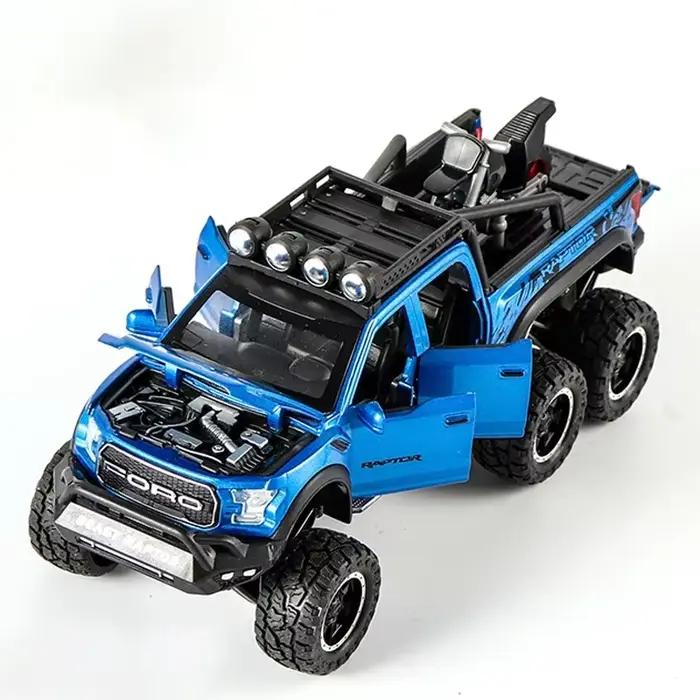 Raptor – modèles de voitures tout-terrain F150, jouets en alliage moulé sous pression avec son et lu