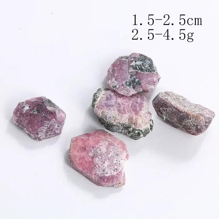 Gravier de corindon rouge naturel, pierre brute minérale, Collection de maison, ornements artisanaux
