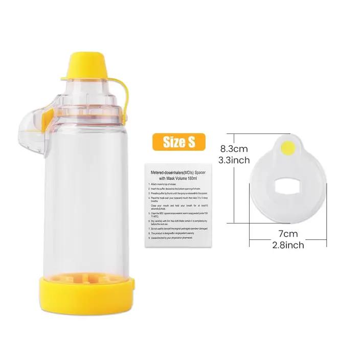 Nébuliseur tasse inhalateur bouteille asthme inhaler chambre automiseur entretoise brume stockage co