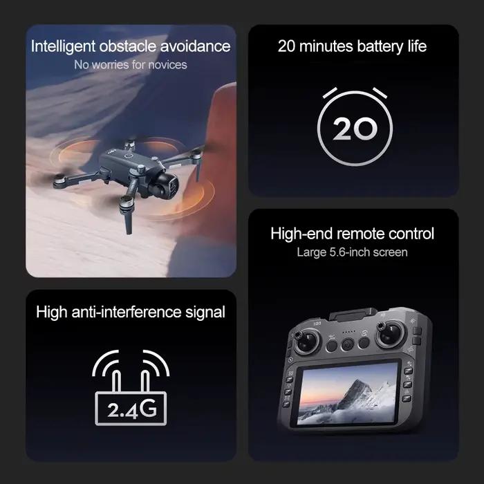 Nouveau Drone Lenovo V988 5G Quadricoptère Jouet Double Caméra Professionnelle 4K Pour Photographie Aérienne Avion Télémotorisé Portée 3000m Occasions Spéciales