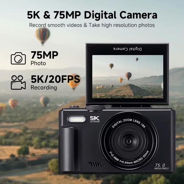 Appareil photo numérique 75MP pour la photographie