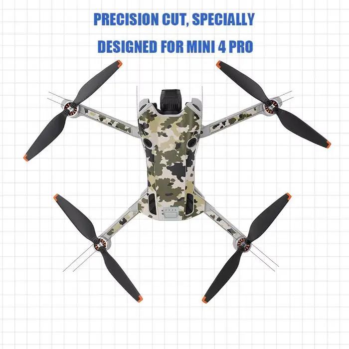 Volodymyr autocollant coloré pour DJI Mini 4 Pro décalcomanie RC 2/RC-N2 couverture de protection à distance anti-rayures étanche Drone décoratif
