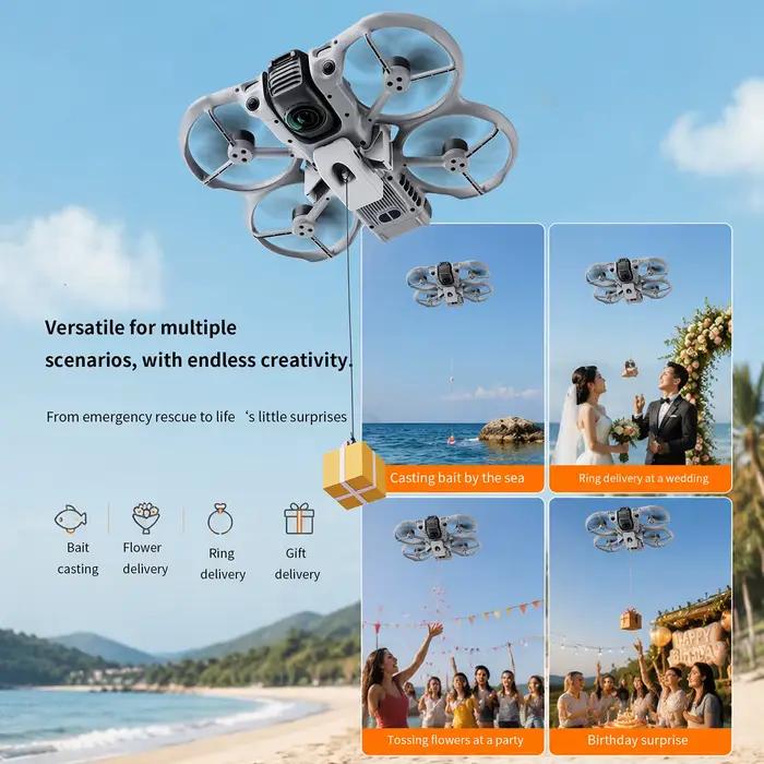Dispositif de largage 360° pour drone DJI Avata, système de largage aérien pour mariage et sauvetage, lanceur de drone avec distributeur aérien pour pêche
