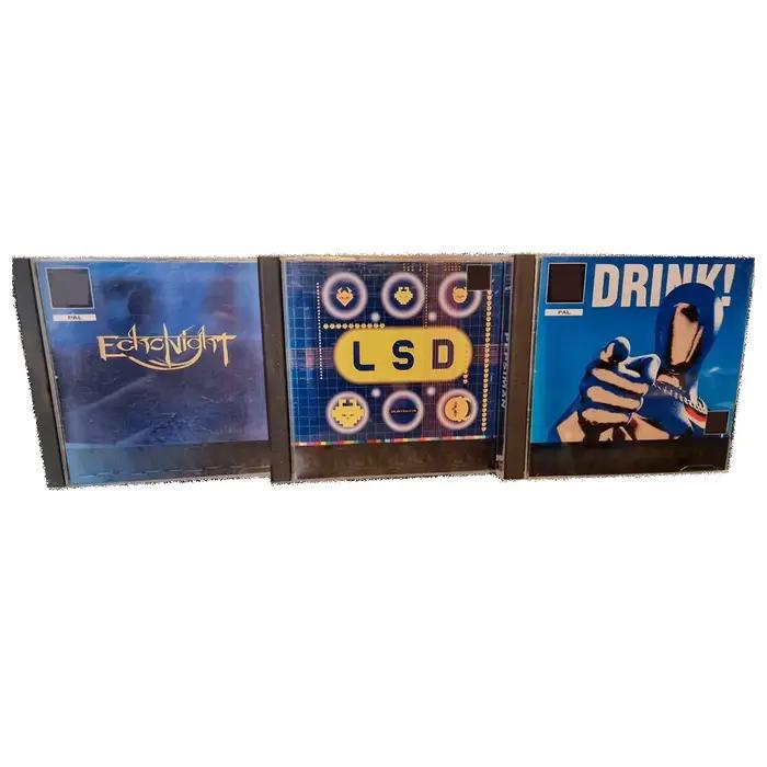 PS1 LSD/drlnk！ PAL avec manuel, disque de jeu copié, console débloquée noire, lecteur optique rétro, pièce de jeu vidéo
