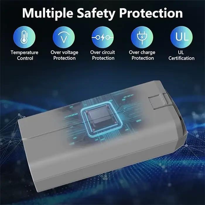 Batterie 2400mAh pour DJI Mini 2 et Mini 4K, batterie de vol intelligente, prolongation de vol, charge stable, sécurité maximale pour drone occasionnels et professionnels