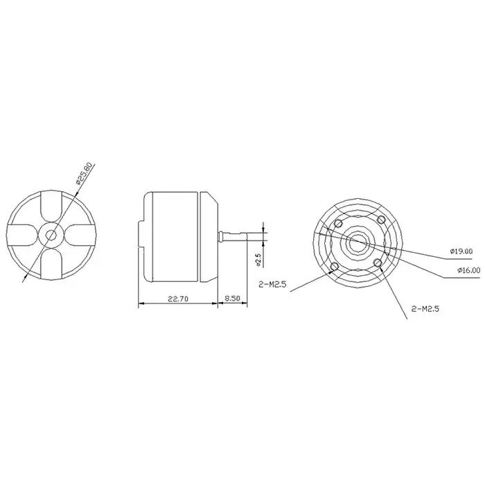 Moteur sans balais pour Drone modèle 2625-3400kv