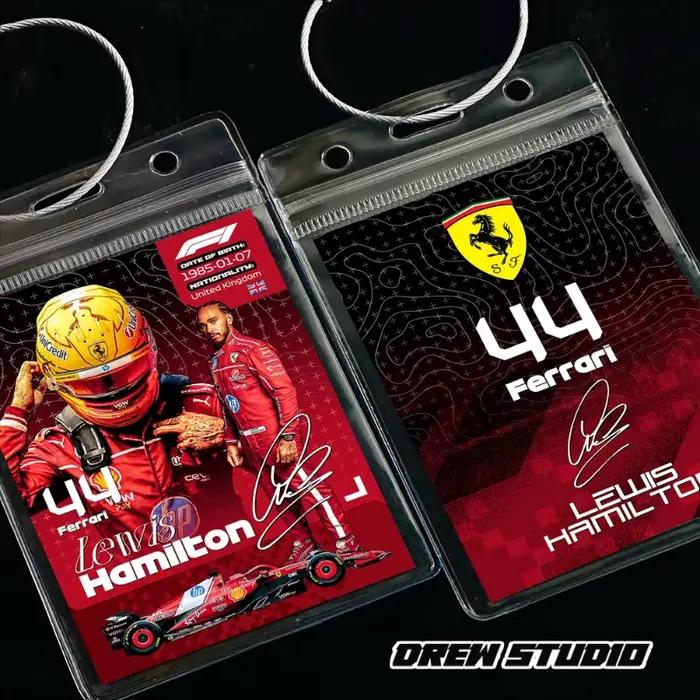 Carte décorative DIY sur le thème de la course F1 (Max Verstappen, Russell, Leclerc, Hamilton) – Souvenir de sport automobile pour les passionnés de F1 du monde entier