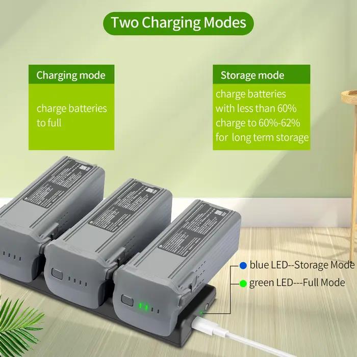 Pour DJI Air 3S chargeur Drone batterie deux voies USB-A USB/type-c gestionnaire de charge 3 en 1 Hub
