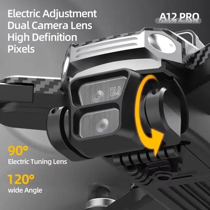 Drone Lenovo A12 Pro 8K avec Caméra Incluse, Capture Vidéo 8K, Vol Professionnel, Évitement d'Obstacles, Parfait pour Photographie Aérienne, Vidéographie, Projets Personnels et Professionnels