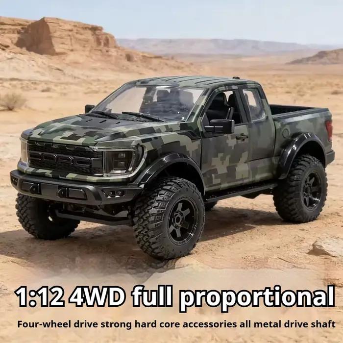 Voiture RC Hongxing Raptor F150 1:12 4x4 Hstar F150 Crawler RC avec engrenages entièrement métalliques, véhicule tout-terrain à l'échelle réelle pour l'escalade, jouets