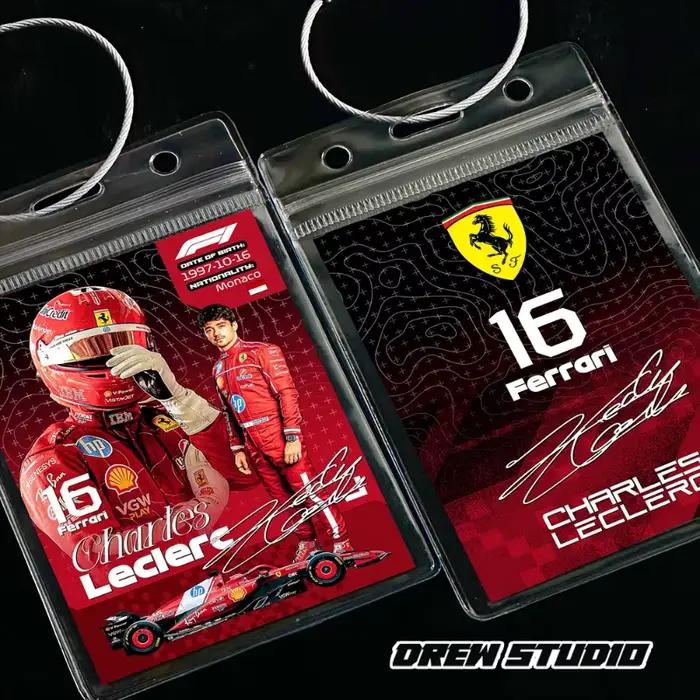 Carte décorative DIY sur le thème de la course F1 (Max Verstappen, Russell, Leclerc, Hamilton) – Souvenir de sport automobile pour les passionnés de F1 du monde entier