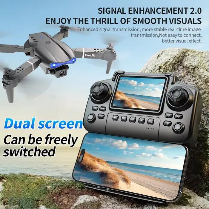 Drone E99 Pro avec caméra HD 8K, quadrirotor télécommandé, avion à quatre axes, maintien d'altitude, jouet volant GPS pour la photographie aérienne, usage intérieur/extérieur, occasion spéciale
