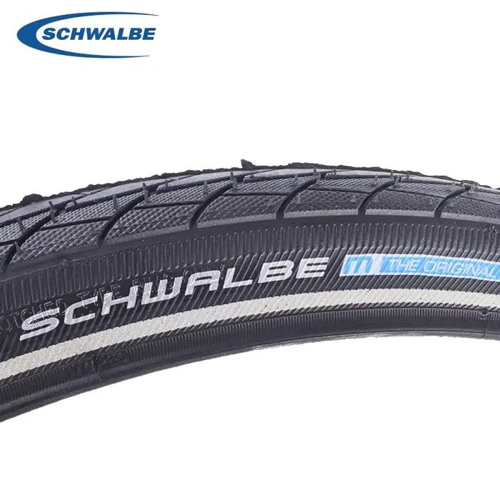 Pneus de vélo SCHWALBE Original MARATHON PLUS 26x1.75 pour route et VTT, 7 niveaux SmartGuard, noirs, réfléchissants, pièces de vélo