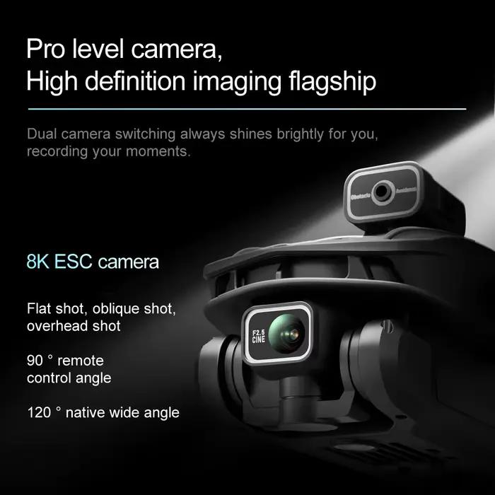 Drone GPS Lenovo V168 8K Professionnel Double Caméra 5G WiFi Pliable RC Quadricoptère Moteur Brushless Évitement d'Obstacles Jouet Cadeau Occasions Spéciales