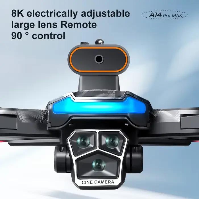 Xiaomi A14 ProMax Drone moteur sans brosse 8K HD trois caméras GPS flux optique évitement d'obstacles pliable