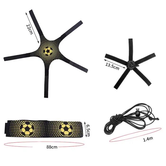 1 ensemble de sangles d'entraînement au dribble pour le football, sangles de pratique de rebond, équipement d'entraînement au dribble pour le football, outils d'entraînement adaptés aux débutants