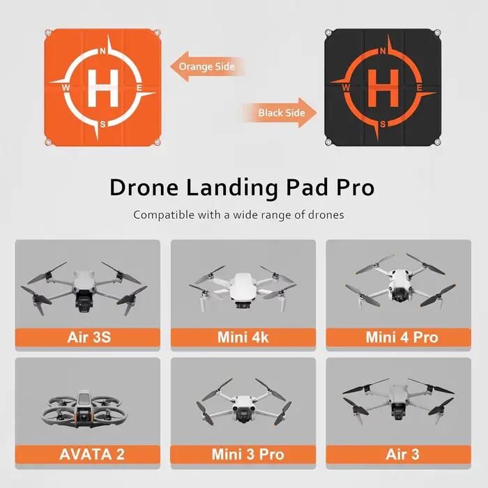 Plateforme d'atterrissage pour drone DJI STARTRC PHOTO gris clair double face protection atterrissage pour surfaces humides neige herbe roches vols sécurisés occassions spéciales