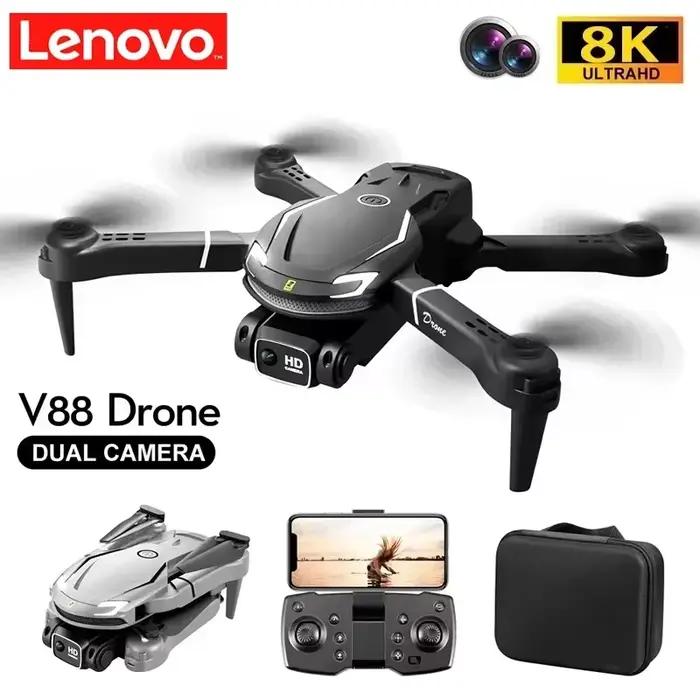 Drone Lenovo V88 8K 5G Professionnel avec Double Caméra HD pour Photographie Aérienne, Télécommande 15000M, Quadricoptère Pliable Nouvelle Technologie de Vol à Distance Occasions Spéciales