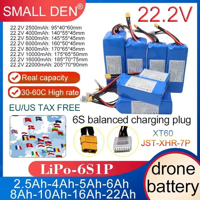 Batterie de drone 22V 4Ah 6Ah 8Ah 10Ah 16Ah 22A