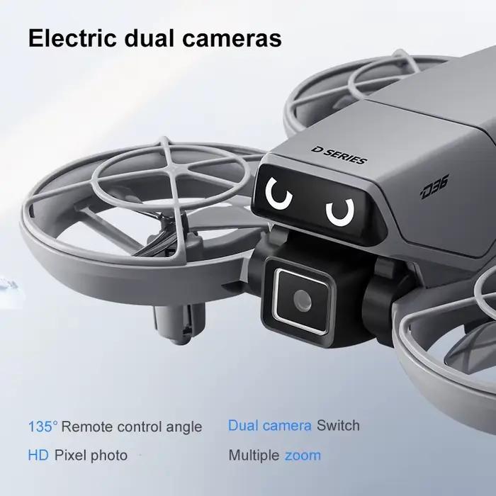 Drone D36 4K HD Photographie Aérienne Double Caméra Écran RC Quadricoptère avec Éclairage Dynamique Flux Optique UAV Jouets Cadeaux