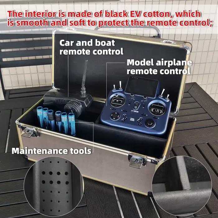 RC Drone Radio Remote Controller Aluminum Case Rainproof Dustproof Avoid Bumping Convenient for Travelling