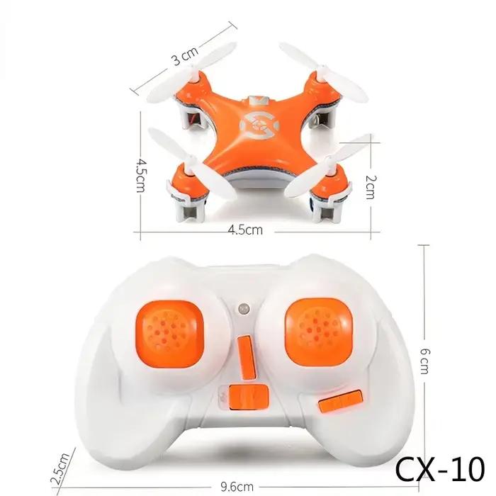 10 Mini Drone 2.4G 4CH 6 axes LED RC quadrirotor jouet hélicoptère