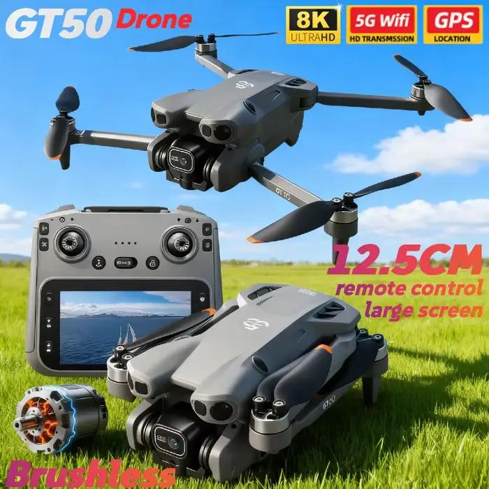 Meilleures ventes GT50 Drone 4.3 pouces écran télécommande 8K EIS 183g léger débutant pliable GPS quadrirotor pour adultes voyage