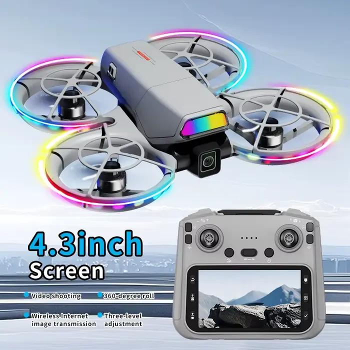 Drone quadricoptère RC avec caméra intégrée et fonction de contrôle par smartphone pour les aventures aériennes et les prises de vue créatives