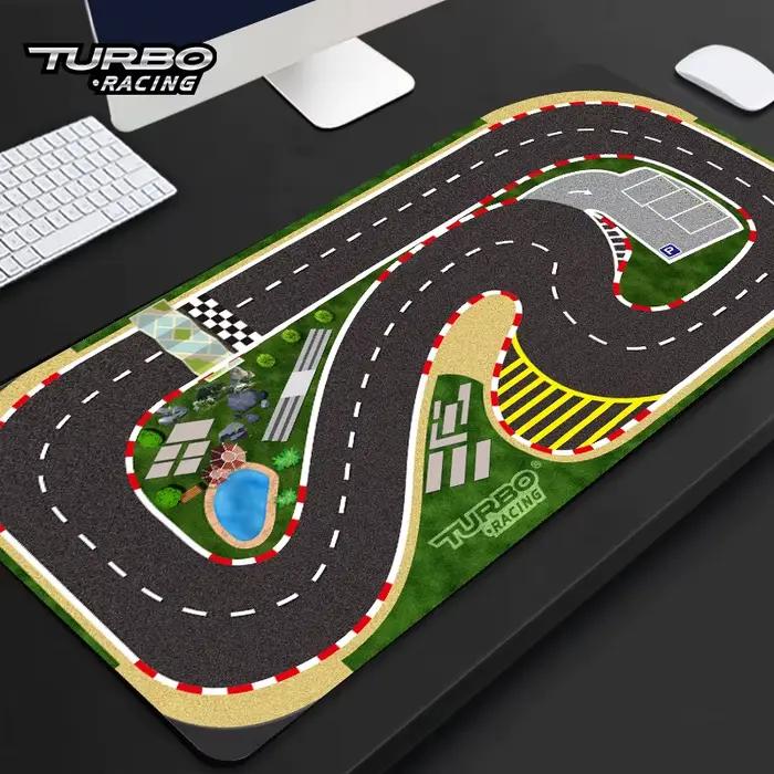 160x90cm 180x80CM Portable Turbo course tapis en caoutchouc piste 1:76 RC Mini voiture