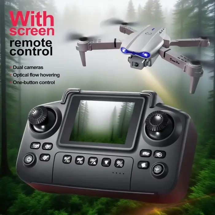 Nouveau Drone à distance avec écran 2026 E99 | Double caméra HD FPV en temps réel | Cadeau de festival photo de