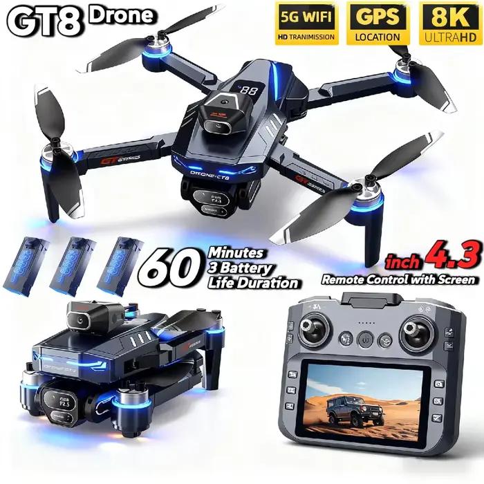 Drone GT8 authentique avec caméra double professionnelle 4K