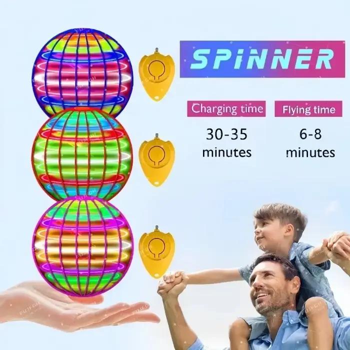 Balle volante Boomerang Spinner jouets Drone de commande manuelle 360 ° Mini ovni rotatif avec lumières LED pour enfants