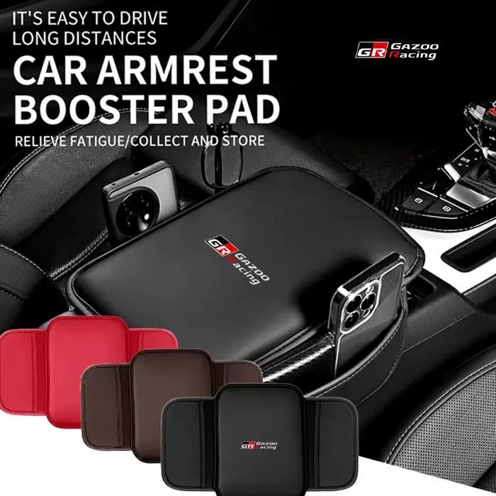 Protecteur de console centrale en cuir, accoudoir de voiture, coussin de boîte d'accoudoir, poche de rangement pour Toyota GR Gazoo Racing Yaris Supra GR86 Corolla