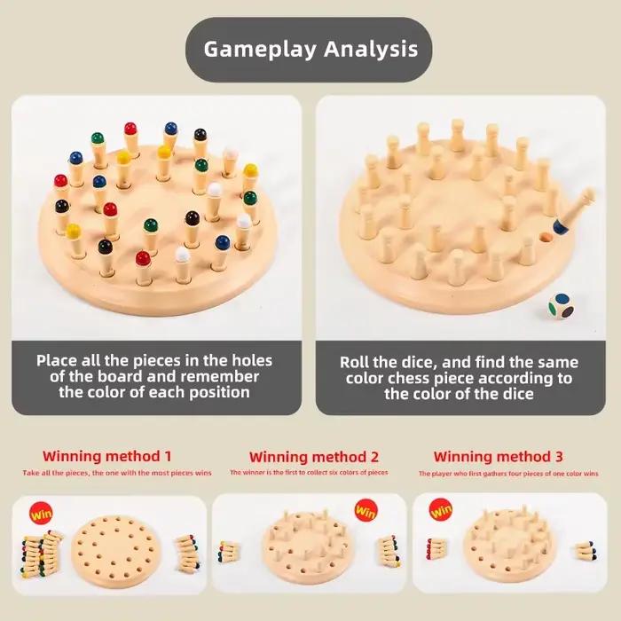 Jeu d'échecs mémoire, jouet éducatif précoce pour enfants, jeu de société de bureau parent-enfant pour garçons et filles, apprentissage en maternelle