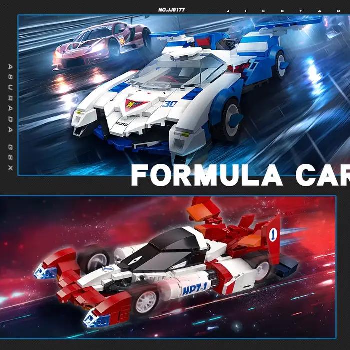 Ensemble de blocs de construction Cyber Formula Asurada & Super Asurada AKF-11 - Kit de modèle de voiture de course d'anime classique pour les fans