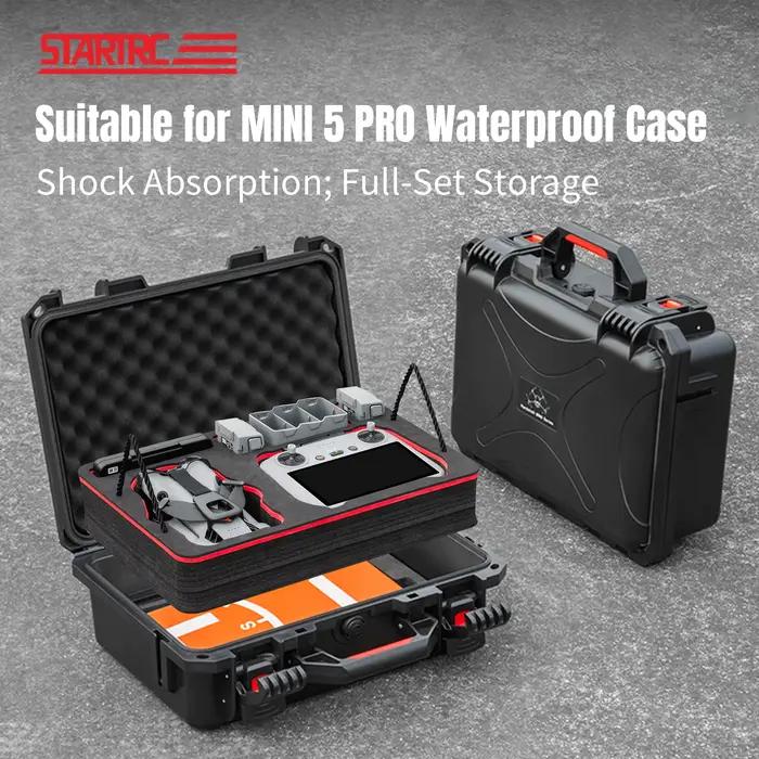 Boîte de protection antidéflagrante étanche pour DJI Mini 5 Pro drone coque double couche accessoire étui de transport pour contrôleurs d'écran RC-N3 RC2 occasions spéciales