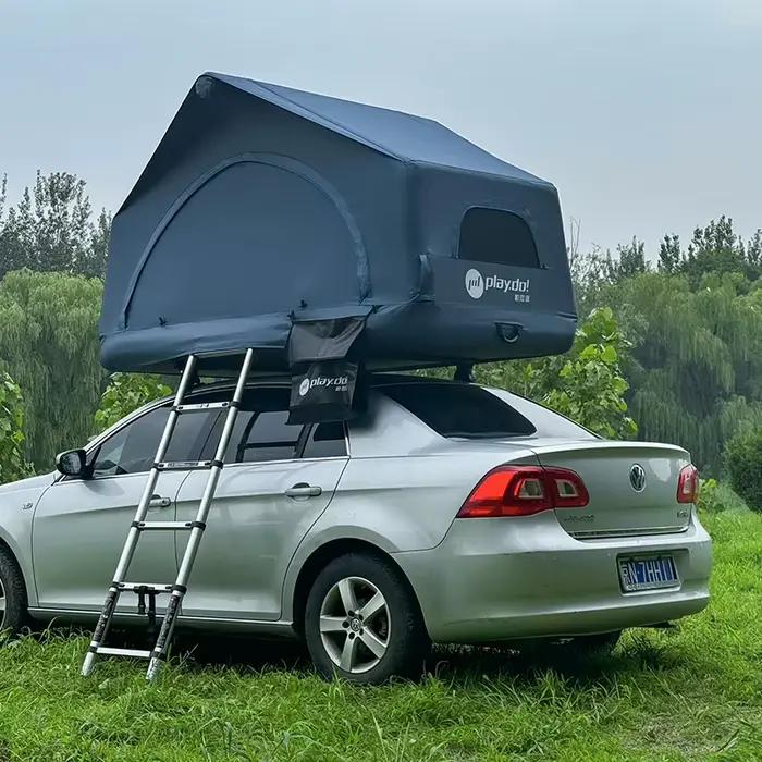 Tente de toit gonflable pour voiture, tente de glamping extérieure polyvalente, grande tente coque légère et imperméable pour toit de véhicule