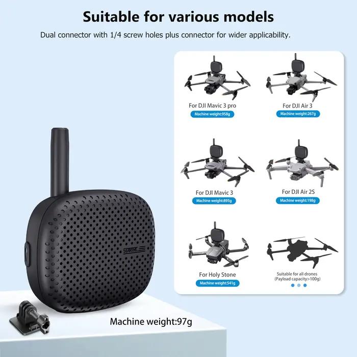 Haut-parleur de drone, mégaphone en temps réel