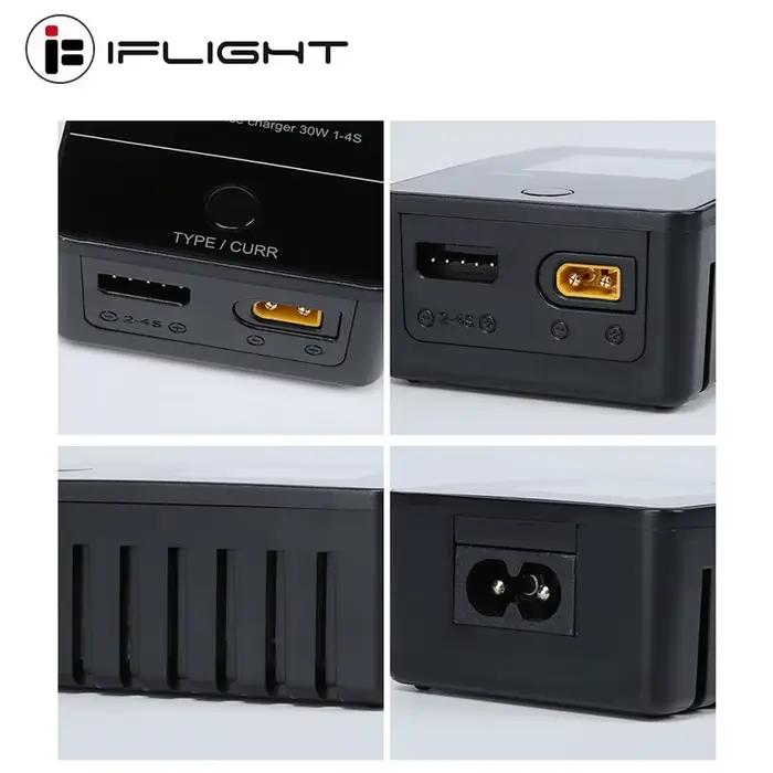 IFlight M4 AC 30W 2.5A chargeur d'équilibre de batterie intelligent 2-4S affichage de l'angle de vision complet sortie 100-240V XT30 pour Drone de course FPV