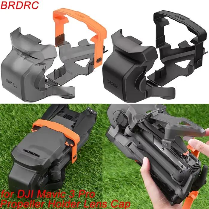 Accessoire de protection pour drone DJI Mavic 3 Pro avec cache d'objectif et support d'hélices en ABS et silicone pour rangement sécurisé et protection contre les dommages