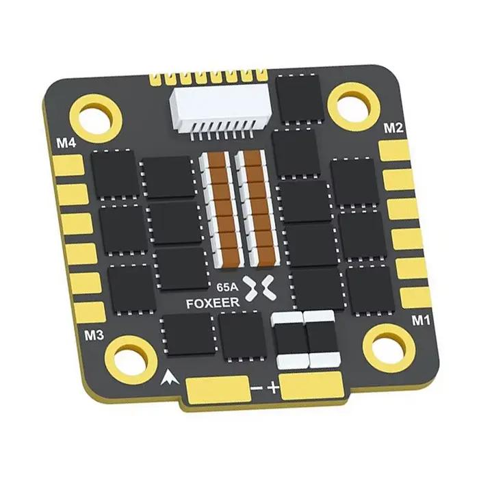 FOXEER Reaper F4 128K 65A ESC BLHeli32 4-en-1 Entrée Lipo 3-8S Signal DShot 150/ 300/ 600/ 1200/ MultiShot/OneShot pour