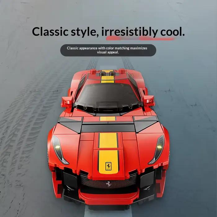 Ensemble de briques LEGO Super Racing Series 76914 Ferrari 812 Competizione Sports Car, décoration de bureau, collection de loisirs, jouet populaire