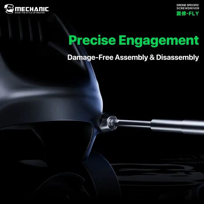 Kit de tournevis de précision pour drone MECHANIC FLY, 6 pièces, embouts en acier S2, conception à roulement à billes magnétique, pour la réparation de drones
