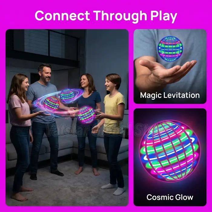 Balle volante magique RC Boomerang Fly Nova Orb Pro Mini Drone Hover Ball avec lumières LED