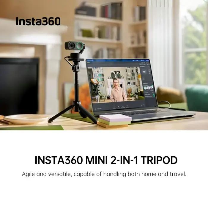 Trépied, trépied et bâton selfie Insta360 Mini 2 en 1 d'origine tout en un. Petit et léger pour les déplacements.