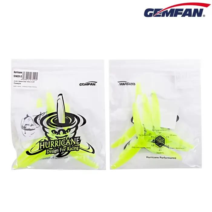 Gemfan Hurricane 51433 5.1x3.5x3 5 pouces hélice à 3 pales 2 paires