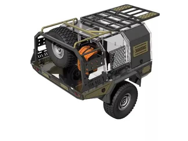 Pare-volants en plastique de haute qualité pour camions RC4WD TF2 TF3 Killerbody Land Cruiser LC70 modification de boîte de chargement arrière blanc jaune pour collectionneurs