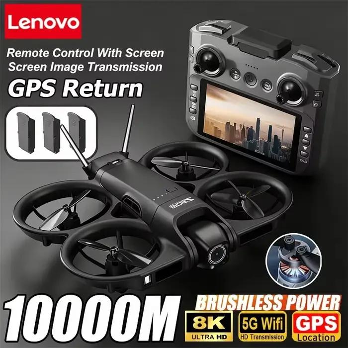 Lenovo Drone 8K Aerial HD Intelligent Avoiding Obstacle with Larger Screen Remote Control Folding Brushless Power GPS