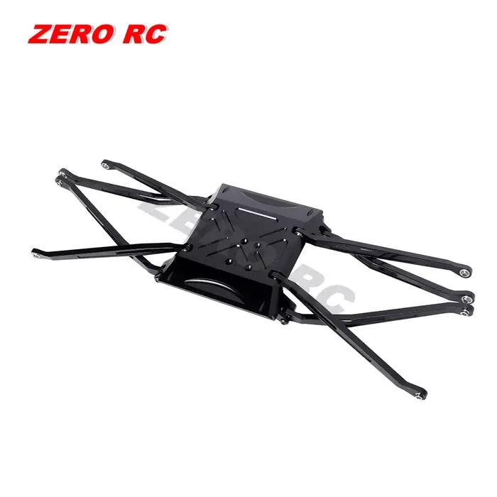 RC-Châssis central en alliage d'aluminium pour camion, enroulement axial, avec 8 bras de tige SUSPEN316LINKAGE, noir, 1/10, 90045, 90018