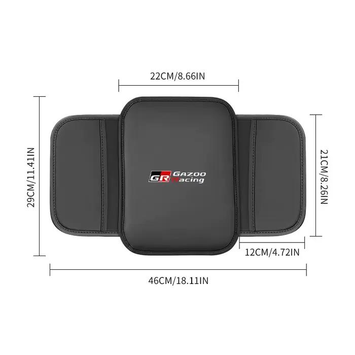 Protecteur de console centrale en cuir, accoudoir de voiture, coussin de boîte d'accoudoir, poche de rangement pour Toyota GR Gazoo Racing Yaris Supra GR86 Corolla